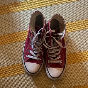 Red high top converse